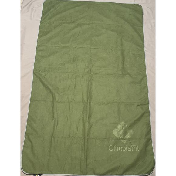 Olympia Fit Microfiber Sports Active Yoga Towel Green NWOT - Picture 1 of 6